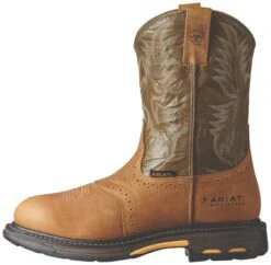 Ariat Boots: Men's Composite Toe 10008635 Waterproof Workhog Pull-On Cowboy Boots -BootHaven Store 10008635 side