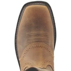 Ariat Boots: Men's Brown 10010134 Steel Toe Heat-Resistant EH Cowboy Boots -BootHaven Store 10010134 toe