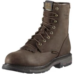 Ariat Boots: Men's Brown 10011943 Composite Toe Waterproof Workhog Boots -BootHaven Store 10011943 3 4 front