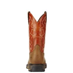 Ariat Boots: Men's Brown 10017170 Puncture-Resistant Composite Toe Workhog Cowboy Boots -BootHaven Store 10017170 heel