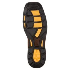 Ariat Boots: Men's 10017436 Brown WorkHog Wide H20 11" Waterproof Pull On Work Boots -BootHaven Store 10017436 sole