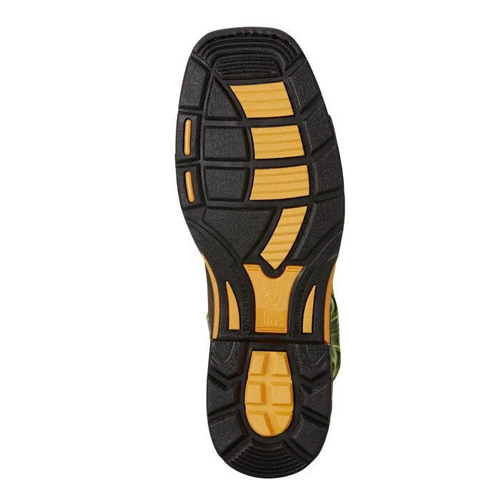 Ariat Boots: Men's 10020083 Brown Green WorkHog VentTek Toe 11" Slip Resistant Pull On Work Boots 4 Ariat Boots: Men's 10020083 Brown Green WorkHog VentTek Toe 11" Slip Resistant Pull On Work Boots - Image 2