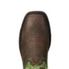Ariat Boots: Men's 10020083 Brown Green WorkHog VentTek Toe 11" Slip Resistant Pull On Work Boots