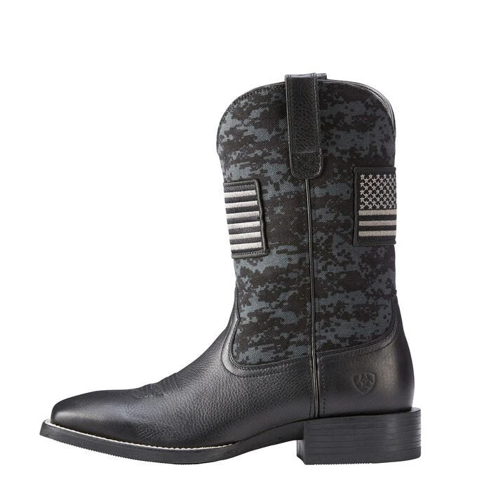 Ariat Boots: Men's 10023361 Black Deertan Sport Patriot Western Boot 6 Ariat Boots: Men's 10023361 Black Deertan Sport Patriot Western Boot - Image 4