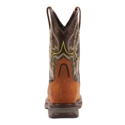 Ariat Boots: Men's 10024966 Brown WorkHog Xt 11" Waterproof Carbon Toe Pull On Work Boots -BootHaven Store 10024966 heel