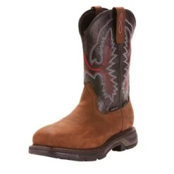 Ariat Boots: Men's 10024968 Brown WorkHog XT Carbon Toe 11" Waterproof Pull On Work Boots -BootHaven Store 10024968 front