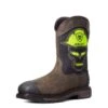 Ariat Boots: Men's 10035881 Iron Coffee WorkHog XT VentTEK Bold Waterproof Carbon Toe Work Boot -BootHaven Store 10035881 3 4 front
