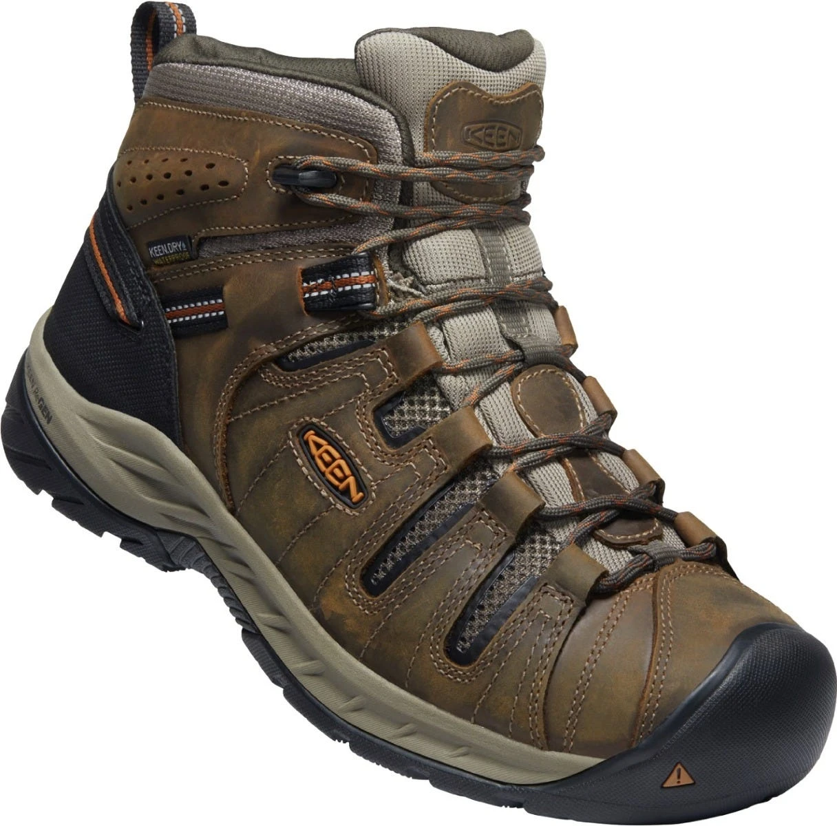 Keen Utility: Men's 1025613 Black Olive Brindle Flint II Mid Soft Toe Waterproof Work Boot 3 Keen Utility: Men's 1025613 Black Olive Brindle Flint II Mid Soft Toe Waterproof Work Boot