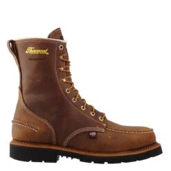 Thorogood Boots: Men's 804 3898 Brown Steel Toe 8″ Crazyhorse Waterproof Work Boot -BootHaven Store 1957 series 8 crazyhorse waterproof safety toe moc toe maxwear wedge 804 3898 2