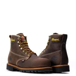 Thorogood Boots: Men's 814 4514 Brown Soft Toe USA Made American Heritage Waterproof Insulated Crazyhorse Work Boot 10 Thorogood Boots: Men's 814 4514 Brown Soft Toe USA Made American Heritage Waterproof Insulated Crazyhorse Work Boot -BootHaven Store 804 4514 3edit 1