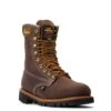 Thorogood Boots: Men's 804 4520 Brown Nano Toe USA Made American Heritage 8" Waterproof Insulated Crazyhorse Work Boot -BootHaven Store 814 4520 5edit 1