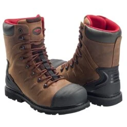 Avenger Boots: Men's A7556 Brown Composite Toe Hammer 8" Met Guard EH Waterproof Work Boot -BootHaven Store a7556 9