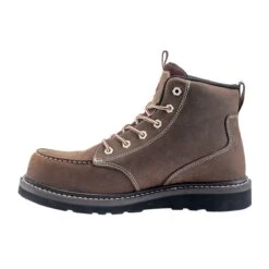 Avenger Boots: Men's A7607 Brown Soft Toe 6" Waterproof EH Moc Wedge Work Boot -BootHaven Store a7607 4