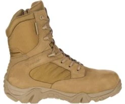 Bates Boots: Men's E04272 Coyote GX-8 Waterproof Composite Toe Side Zip Work Boot -BootHaven Store btsm e04272 050719 s20 000