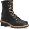 Carolina Boots: Men's CA1825 Black 8" Steel Toe Elm Logger Boot -BootHaven Store ca1825 500xauto