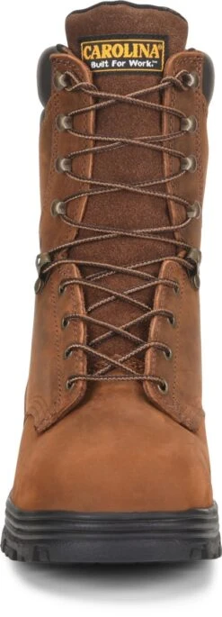 Carolina Boots: Men's CA3524 Steel Toe Brown EH Waterproof Work Boots -BootHaven Store ca3524 500xauto toe 1