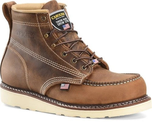 Carolina Boots: Men’s CA7011 Old Town Folklore AMP USA 6” Domestic Moc Toe Wedge Work Boot 3 Carolina Boots: Men’s CA7011 Old Town Folklore AMP USA 6” Domestic Moc Toe Wedge Work Boot