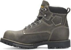 Carolina Boots: Men's CA7532 Grey 6” PitStop Waterproof Comp Toe Work Boots -BootHaven Store ca7532 500xauto instep