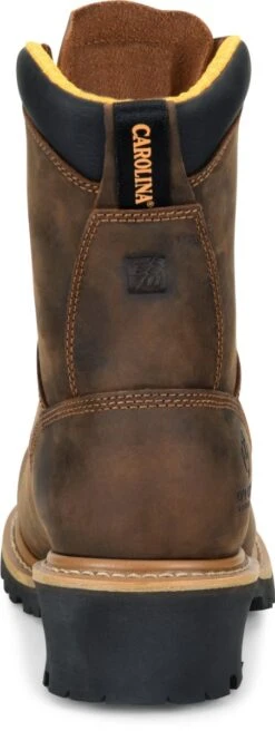 Carolina Boots: Men's CA9853 Brown Poplar 8” Composite Toe Logger Boot -BootHaven Store ca9853 500xauto heel