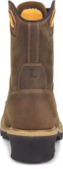 Carolina Boots: Men's CA9855 Brown 8" Composite Square Toe Waterproof Logger Boot -BootHaven Store ca9855 500xauto heel