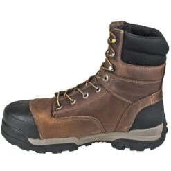 Carhartt Boots: Energy 8-Inch Waterproof EH Composite Toe CME8355 Men's Brown Work Boots -BootHaven Store carhartt cme8355 i 01 1