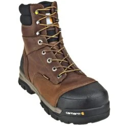 Carhartt Boots: Energy 8-Inch Waterproof EH Composite Toe CME8355 Men's Brown Work Boots -BootHaven Store carhartt cme8355 p 01 1