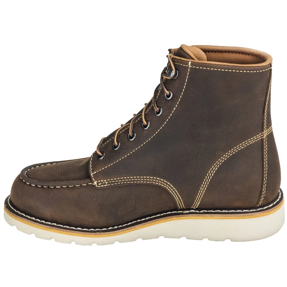 Carhartt Boots: Men's CMW6095 Brown 6-Inch Waterproof General Toe Wedge Boots 5 Carhartt Boots: Men's CMW6095 Brown 6-Inch Waterproof General Toe Wedge Boots - Image 3