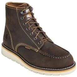 Carhartt Boots: Men's CMW6095 Brown 6-Inch Waterproof General Toe Wedge Boots 13 Carhartt Boots: Men's CMW6095 Brown 6-Inch Waterproof General Toe Wedge Boots -BootHaven Store carhartt cmw6095 p 01