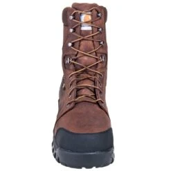Carhartt Boots: Men's CMF8720 Brown Met Guard Waterproof 8-Inch Work Boots -BootHaven Store carhartt cwf8720 f 01