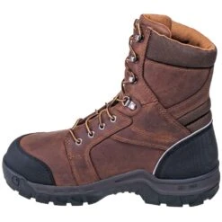 Carhartt Boots: Men's CMF8720 Brown Met Guard Waterproof 8-Inch Work Boots -BootHaven Store carhartt cwf8720 i 01