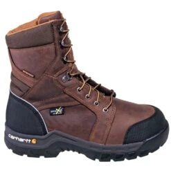 Carhartt Boots: Men's CMF8720 Brown Met Guard Waterproof 8-Inch Work Boots -BootHaven Store carhartt cwf8720 o 01