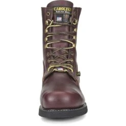 Carolina Boots: Men's CA518 Brown Steel Toe INT 2.0 Domestic Broad Toe Winged D3O Internal MetGuard Work Boot -BootHaven Store cla 008 ca518edit