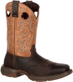 Durango Boots: Men's DB019 Brown Rebel 11 Inch Steel Toe Waterproof Pull On Square Toe Work Boot 17 Durango Boots: Men's DB019 Brown Rebel 11 Inch Steel Toe Waterproof Pull On Square Toe Work Boot -BootHaven Store db019