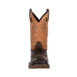 Durango Boots: Men's DB019 Brown Rebel 11 Inch Steel Toe Waterproof Pull On Square Toe Work Boot 14 Durango Boots: Men's DB019 Brown Rebel 11 Inch Steel Toe Waterproof Pull On Square Toe Work Boot -BootHaven Store db019 front
