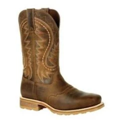 Durango Boots: Men's DDB0297 Brown Maverick Pro Steel Toe Waterproof Pull On Square Toe Work Boot -BootHaven Store ddb0297