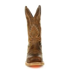 Durango Boots: Men's DDB0297 Brown Maverick Pro Steel Toe Waterproof Pull On Square Toe Work Boot -BootHaven Store ddb0297 front