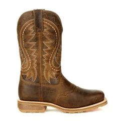 Durango Boots: Men's DDB0297 Brown Maverick Pro Steel Toe Waterproof Pull On Square Toe Work Boot -BootHaven Store ddb0297 profile
