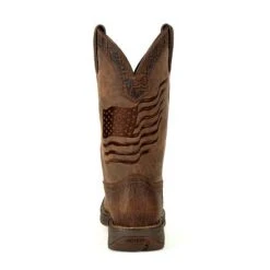Durango Boots: Men's DDB0314 Brown Rebel Distressed Flag Pull On Square Toe Western Boot 15 Durango Boots: Men's DDB0314 Brown Rebel Distressed Flag Pull On Square Toe Western Boot -BootHaven Store ddb0314 back