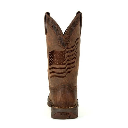 Durango Boots: Men's DDB0314 Brown Rebel Distressed Flag Pull On Square Toe Western Boot 9 Durango Boots: Men's DDB0314 Brown Rebel Distressed Flag Pull On Square Toe Western Boot - Image 7