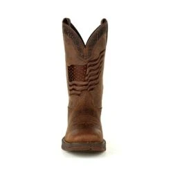 Durango Boots: Men's DDB0314 Brown Rebel Distressed Flag Pull On Square Toe Western Boot 13 Durango Boots: Men's DDB0314 Brown Rebel Distressed Flag Pull On Square Toe Western Boot -BootHaven Store ddb0314 front