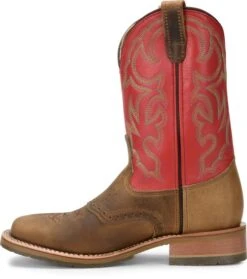 Double H Boots: Men's DH3556 Red Leather USA-Made 11-Inch Cowboy Boots 11 Double H Boots: Men's DH3556 Red Leather USA-Made 11-Inch Cowboy Boots -BootHaven Store dh3556 500xauto instep