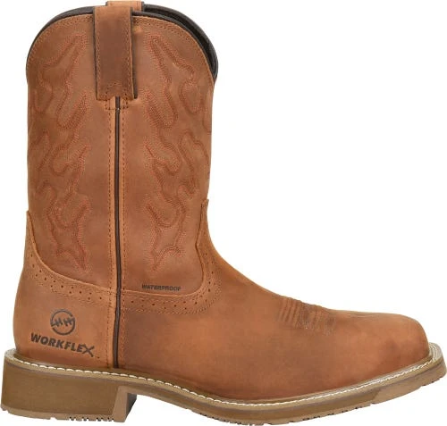 Double H Boots: Men's DH5143 Brown 10" Square Composite Toe Jacob Cowboy Boot 4 Double H Boots: Men's DH5143 Brown 10" Square Composite Toe Jacob Cowboy Boot - Image 2