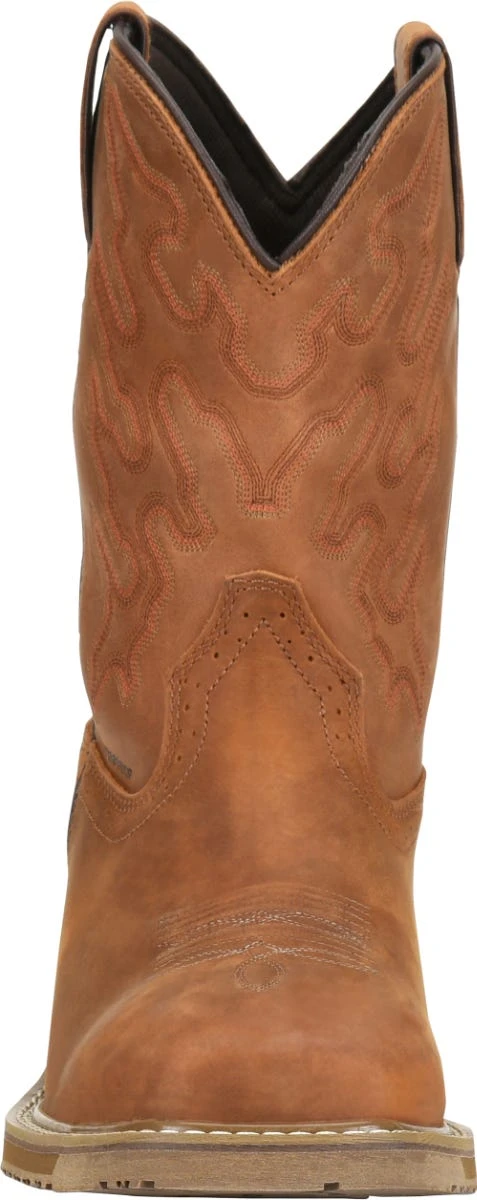 Double H Boots: Men's DH5143 Brown 10" Square Composite Toe Jacob Cowboy Boot 6 Double H Boots: Men's DH5143 Brown 10" Square Composite Toe Jacob Cowboy Boot - Image 4