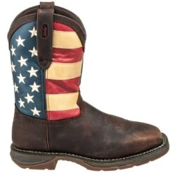 Durango Boots: Men's Steel Toe DB020 American Flag Rebel Cowboy Boots -BootHaven Store durango 020 o 01