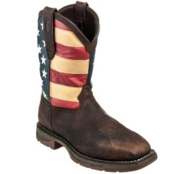 Durango Boots: Men's Steel Toe DB020 American Flag Rebel Cowboy Boots -BootHaven Store durango 020 p 01