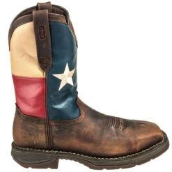 Durango Boots: Men's Steel Toe DB021 EH Texas Flag Cowboy Boots -BootHaven Store durango db 021 o 01
