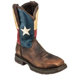 Durango Boots: Men's Steel Toe DB021 EH Texas Flag Cowboy Boots -BootHaven Store durango db 021 p 01