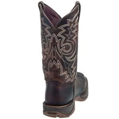 Durango Boots: Men's Brown Rebel DB4443 Leather Square Toe Cowboy Boots -BootHaven Store durango db4443 b 01