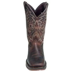 Durango Boots: Men's Brown Rebel DB4443 Leather Square Toe Cowboy Boots -BootHaven Store durango db4443 f 01