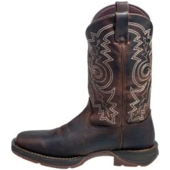 Durango Boots: Men's Brown Rebel DB4443 Leather Square Toe Cowboy Boots -BootHaven Store durango db4443 i 01